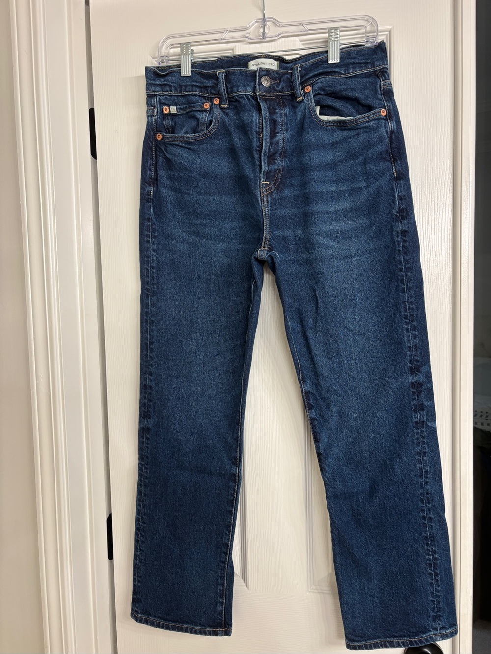 American Eagle Outfitters Straight Leg Jeans - Dark Blue - Picture 2 of 4
